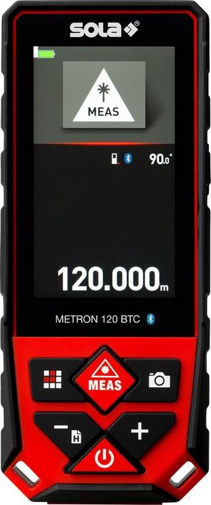 Sola METRON 120 BTC Afstandsmeter in tas - Bluetooth - 120m - IP65 (120 m, Laser range finder)