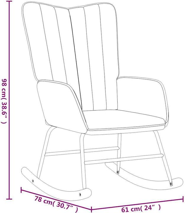 Actual product image vidaXL Schaukelstuhl mit Hocker