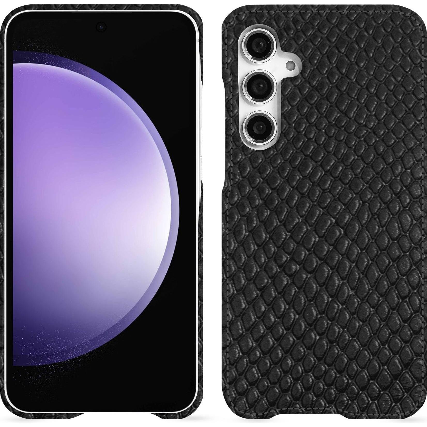 Noreve Lederschutzhülle (Samsung Galaxy S23 FE), Smartphone Hülle, Schwarz