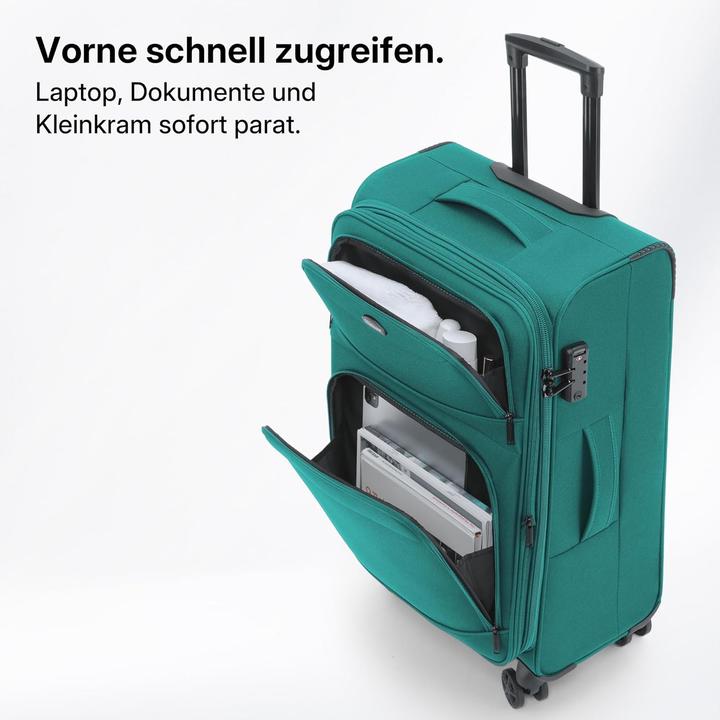 Produktbild Münicase Erweiterbarer Stoffkoffer mit Frontfächern (38 l)