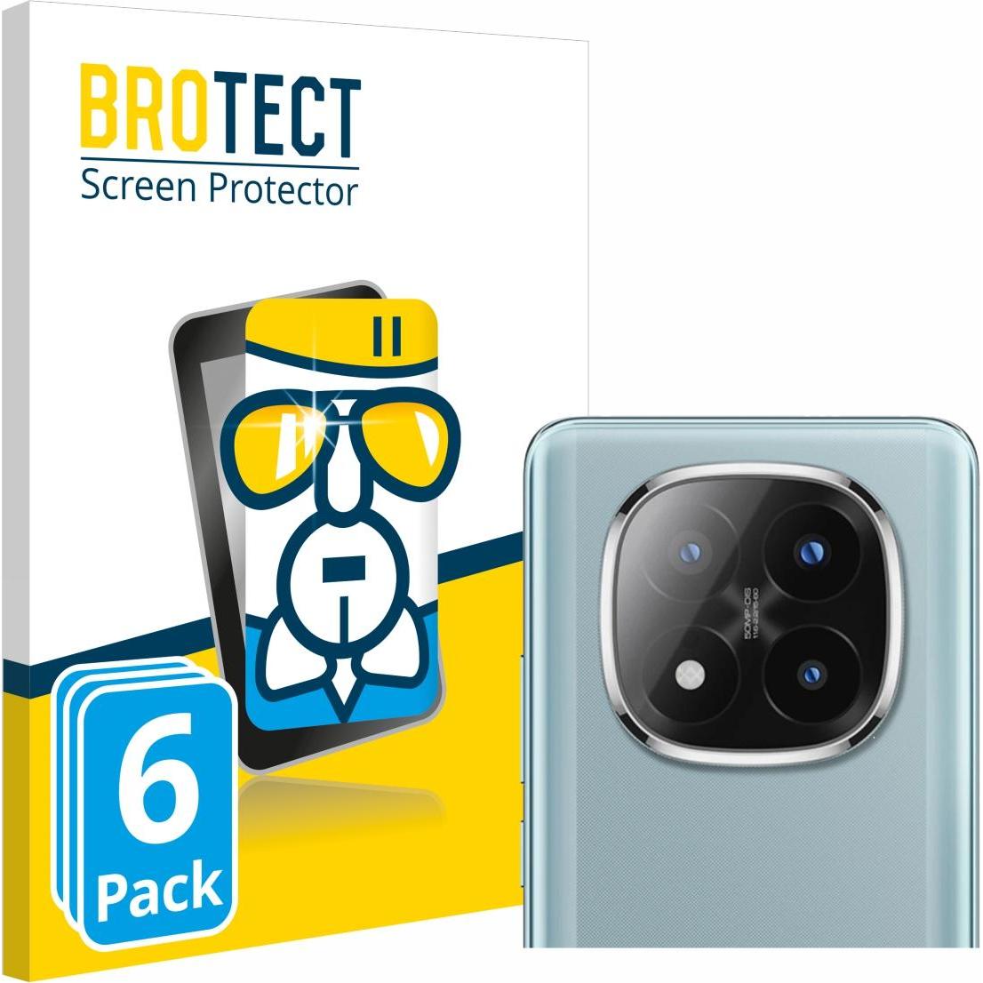 BROTECT Schutzglas Schutzfolie Displayschutz Display Schutz Glas Folie klar (6 Stück, Xiaomi Redmi Note 14 Pro), Smartph...