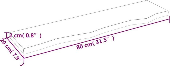 Image du produit vidaXL Lian (80 x 20 x 2 cm)