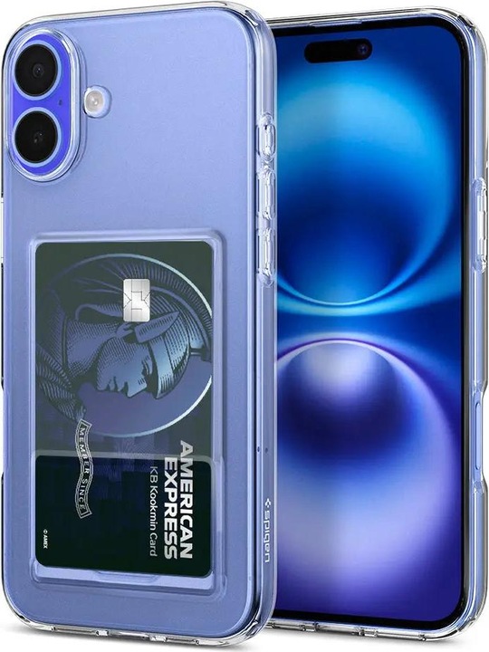 Actual product image Spigen Crystal Slot iPhone 16 Plus Case Crystal Clear (Apple iPhone 16 Plus)