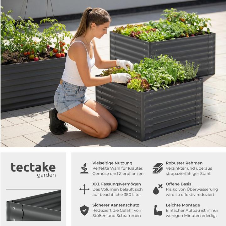 Actual product image tectake Salvia raised bed, galvanized, various sizes