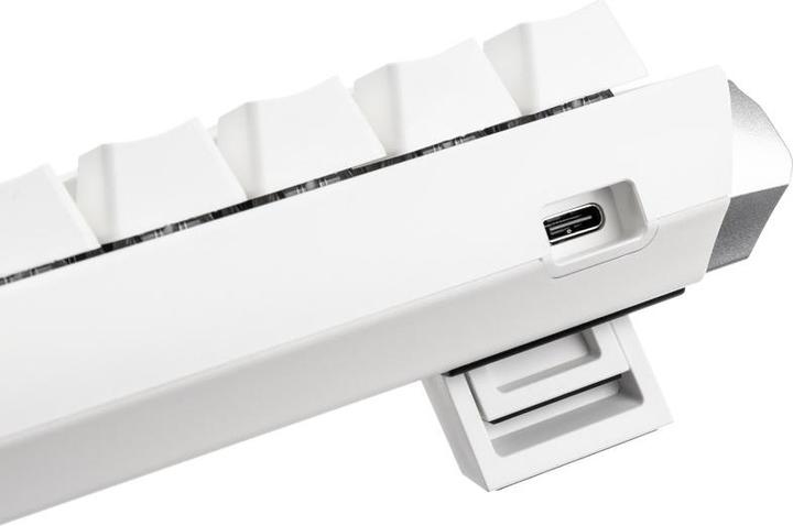 Actual product image Ducky One 3 Classic Pure White Mini Gaming Keyboard, RGB LED - MX-Red (US) (US, Cable)