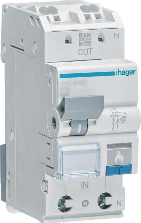 Produktbild Hager FehlerlichtbogenSchutzeinrichtung AFDD LSSchalter PN 6kA B6A 2M