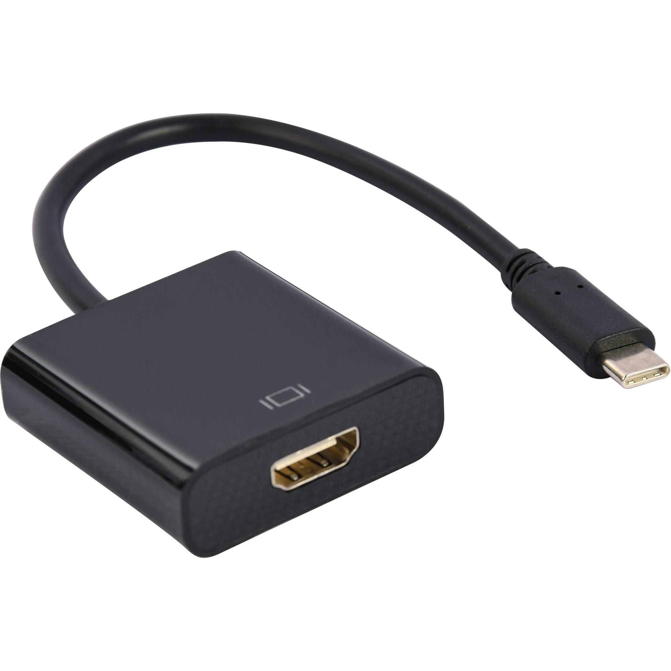 Gembird USB Typ-C zu (HDMI, 2.50 cm), Adattatore dati + video, Nero