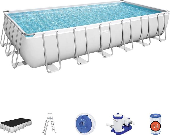 Immagine prodotto Bestway Power Steel Pool Komplett-Set 73 2 x 366 x 132 cm (732 x 366 x 132 cm)