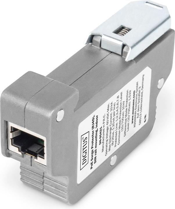 Produktbild Digitus PoE Surge Protector (RJ45), DIN-Schienenmontage, Indoor (Überspannungsschutzadapter)