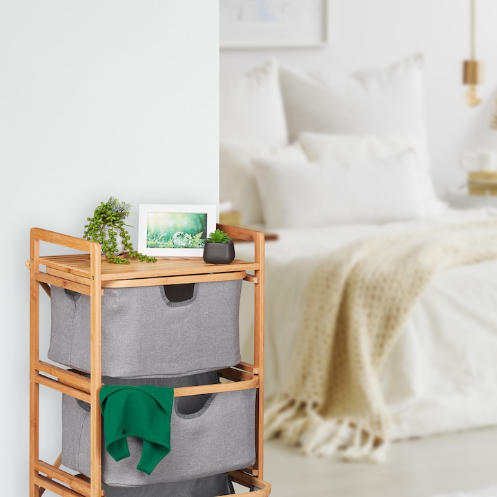 Image du produit Relaxdays Panier à linge à 3 corbeilles (74 l)