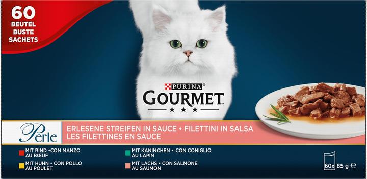 Image du produit Gourmet Perle Les Filettines en sauce (Adulte, Senior, 60 pcs, 5100 g)