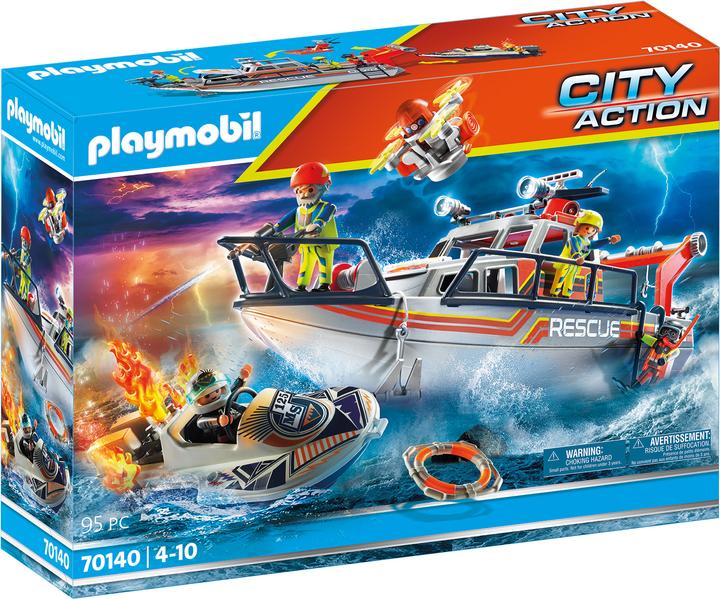 Produktbild Playmobil Seenot: Löscheinsatz mit Rettungskreuzer (70140, Playmobil City Life)