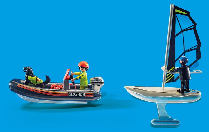Image du produit Playmobil Détresse maritime : sauvetage d'un voilier polaire par canot pneumatique (70141, Playmobil City Life)
