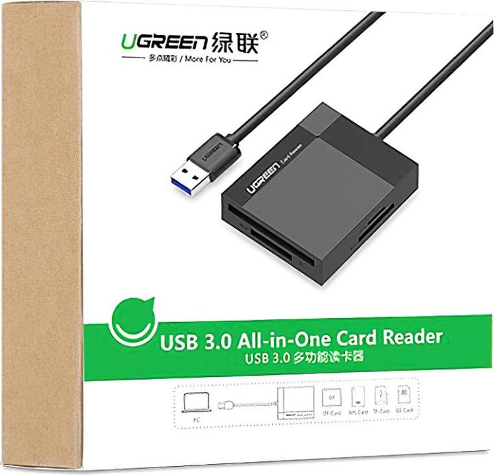 Image du produit Ugreen Lecteur de carte mémoire USB 3.0 SD/Micro SD/CF/MS noir (CR125 30333) (USB 3.0)
