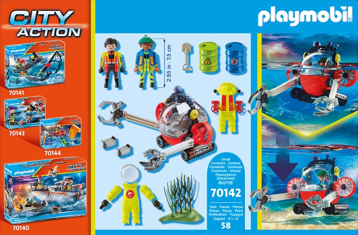 Produktbild Playmobil Seenot: Umwelteinsatz mit Tauchboot (70142, Playmobil City Life)