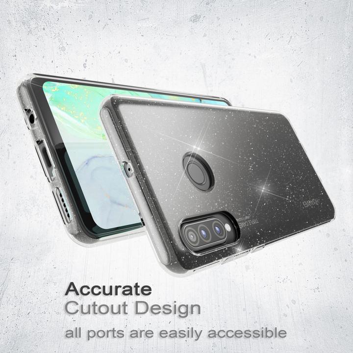 Actual product image Nalia Clear glitter silicone cover (Huawei P30 Lite)