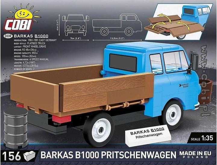 Actual product image Cobi BARCAS B1000 flatbed truck