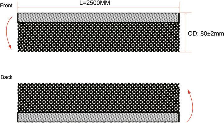 Immagine prodotto Roline Tubo in tessuto PVC per fascio di cavi, nero, 2,5 m (250 cm)