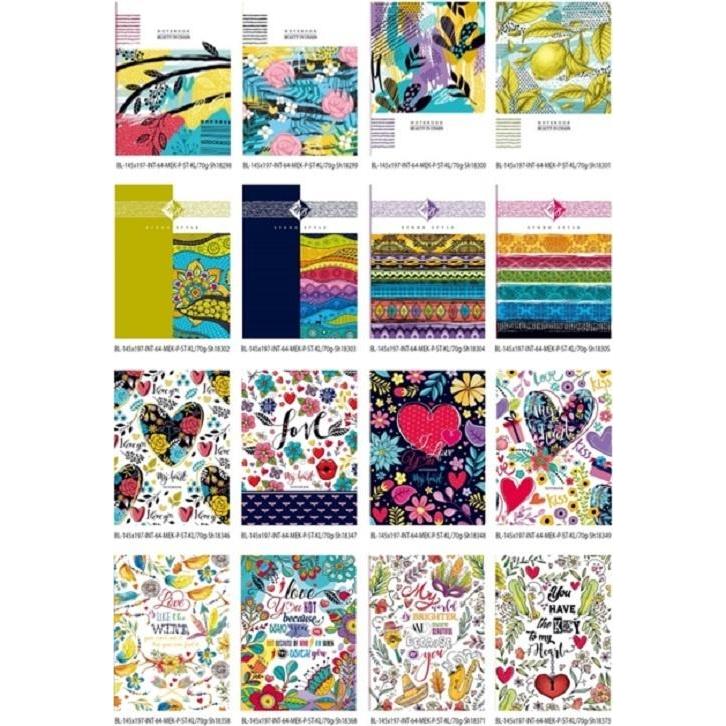 Fresh, Quaderno + Bloc notes, Dekoratives Notizbuch 145x197/64K Raster