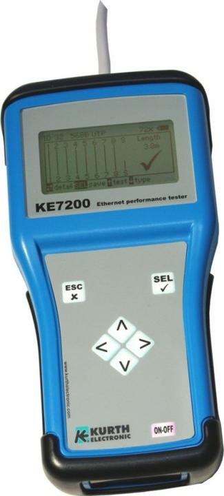 Produktbild Kurth KE7208 bestehend aus KE7200 aktiver Netzwerktester und KE801 LWL & Kupfer Leitungssucher Ki...