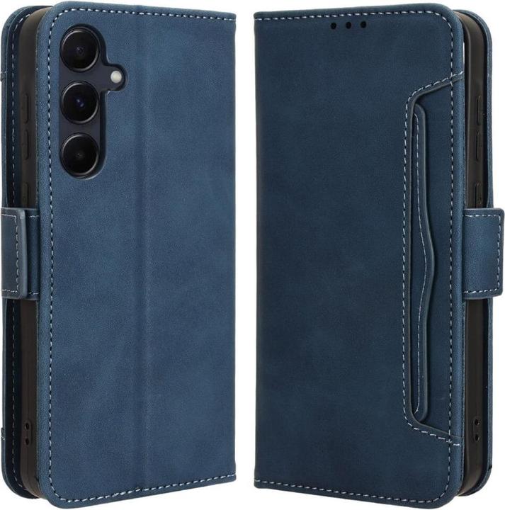 Actual product image Cover-Discount Galaxy A55 - Case with many card slots blue (Samsung Galaxy A55)