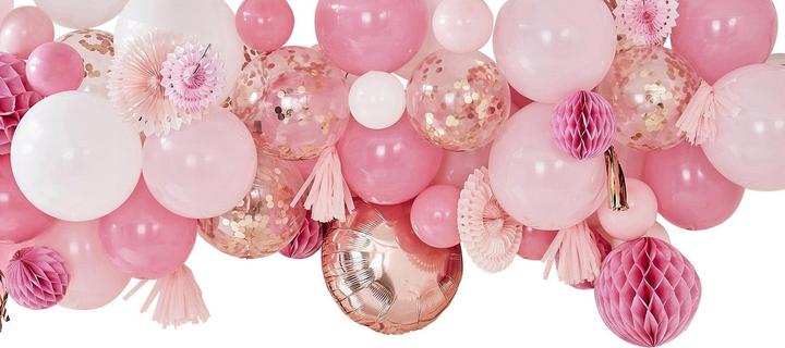 Produktbild Ginger Ray Box mit Ballons und Partydekoration in Rosa (70 x)
