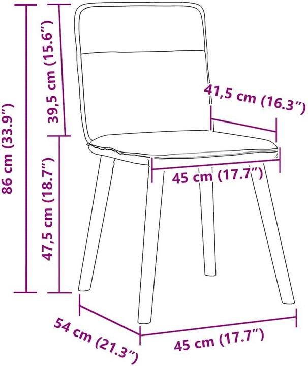 Actual product image vidaXL Esszimmerstuhl