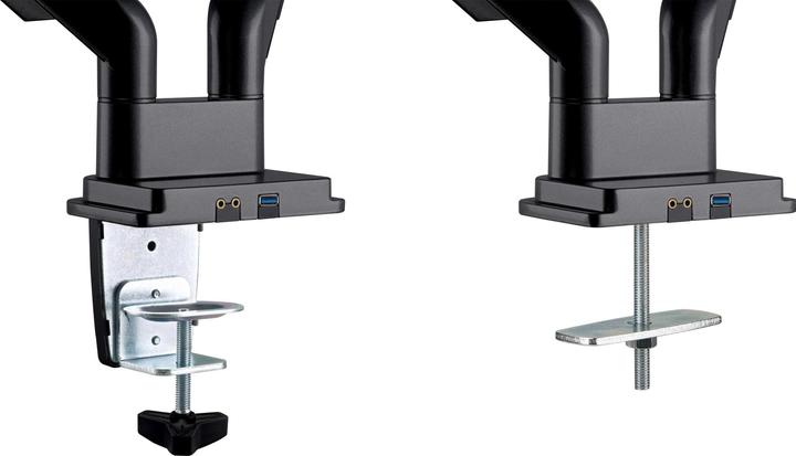 Immagine prodotto InLine Supporto da tavolo con sollevatore e USB/audio (Tavolo, 17", 9 kg)