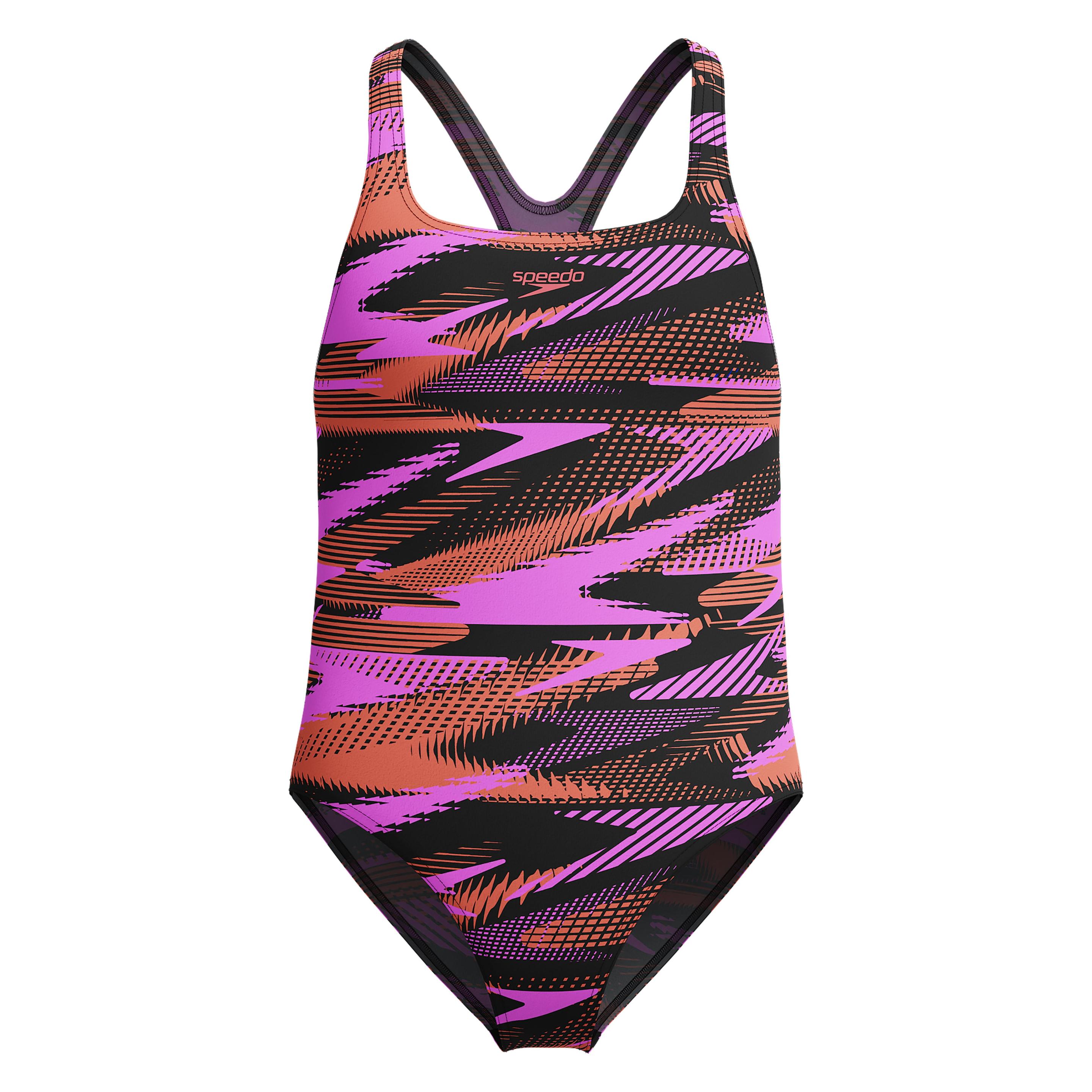 Speedo, Mädchen, Badeanzüge, HyperBoom Allover Medalist, Mehrfarbig, (11XL, 12XL)