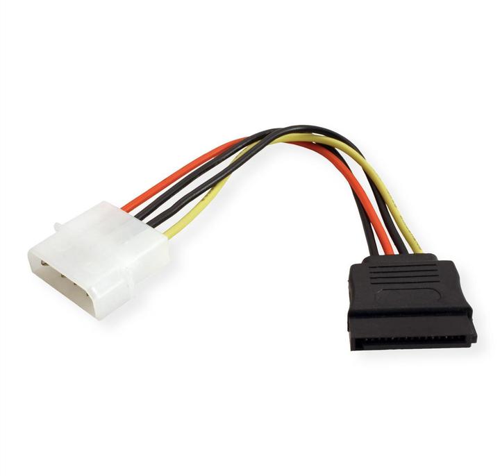 Actual product image Roline xCab SATA 4Pin Molex Power Adapter (10 cm, 15 pin S-ATA, 4 pin Molex)