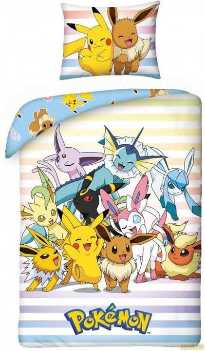 Halantex Pokémon beddengoed Pikachu, Evoli & Friends 140 x 200 cm / 70 x 90 cm