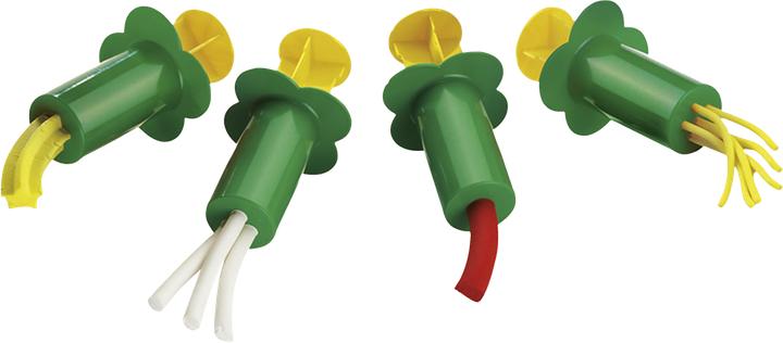 Actual product image Jovi Modelling accessories 4 mini extrusion presses assorted for Soft Dough, soft modelling clay