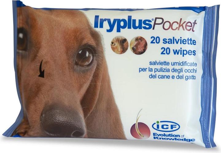 Actual product image Iryplus Pocket eye cleaning wipes for small animals (Cat, Dog)