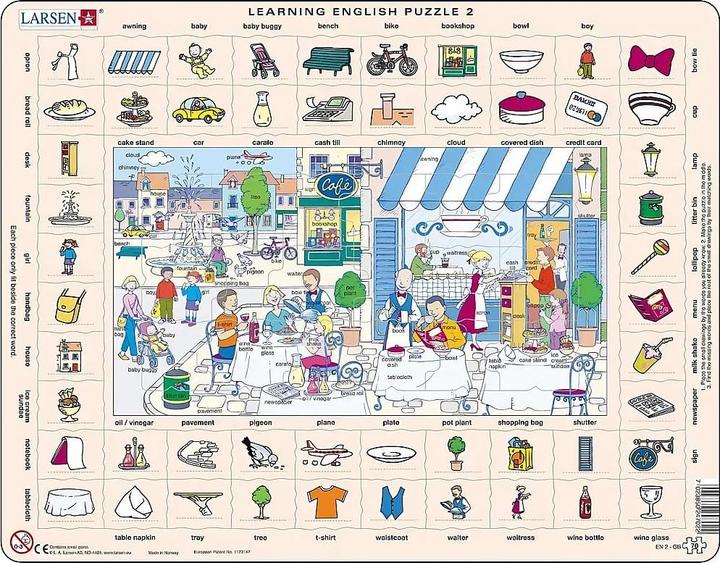 Larsen Puzzel - Engels leren (2) in het café (70 onderdelen)