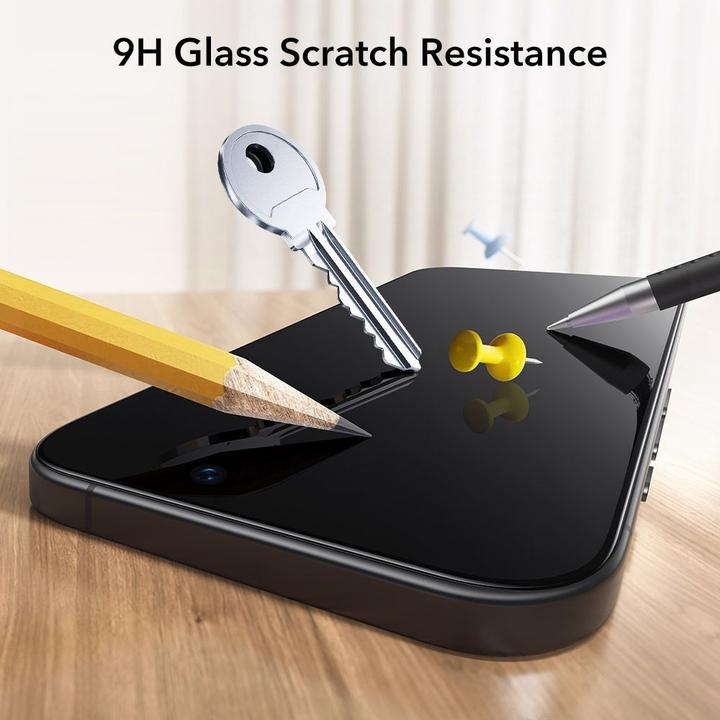 Produktbild ESR UltraFit Classic Screen Protector, for iPhone 17 Pro, 2 Pack (2 Stück, Apple iPhone 17 Pro)