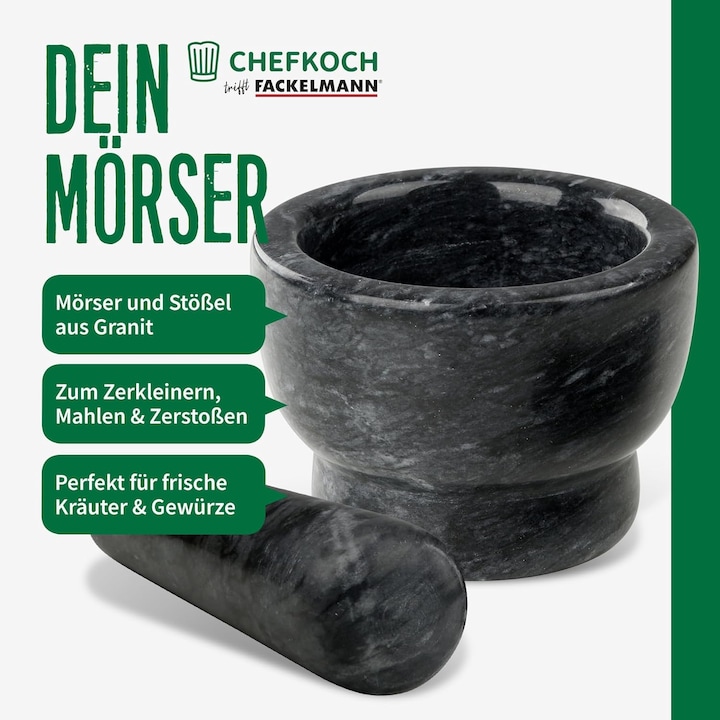 Produktbild Fackelmann Chefkoch Mörser mit Stössel