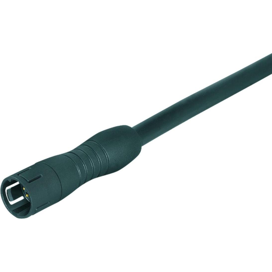 Schubiger Serie 620 4 pole male connector with PUR cable 2mtr, Elektronikkabel + Stecker, Schwarz