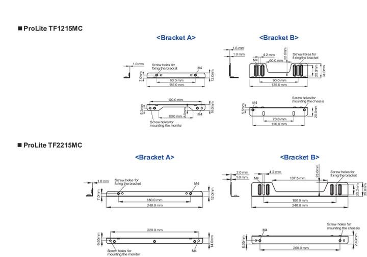 Actual product image iiyama OMK3-1 - Mounting component (bracket) for LCD display (12"-22") (22", 4.40 kg)
