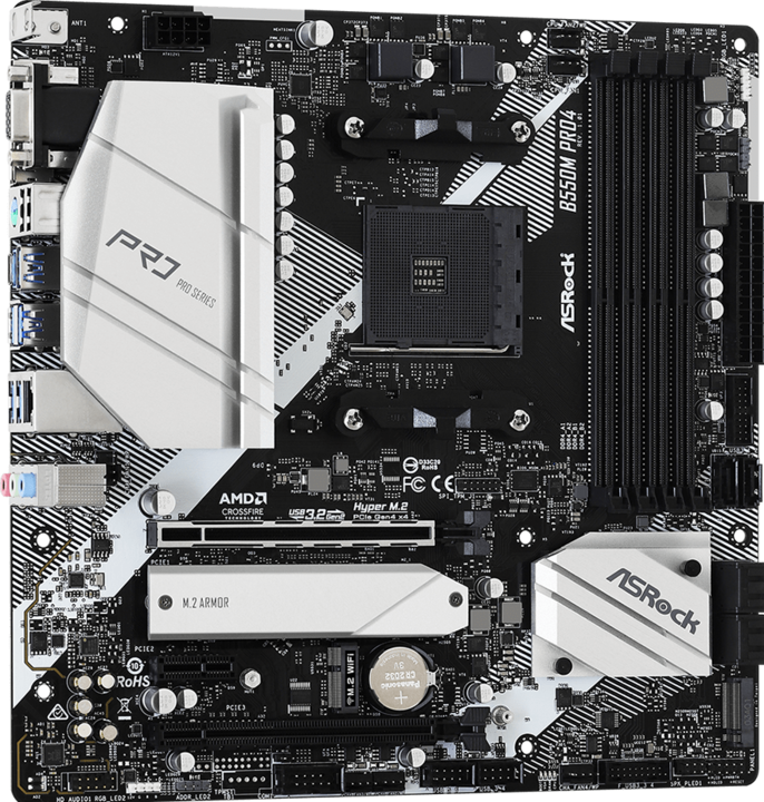 Produktbild AsRock B550M Pro4 (AM4, AMD B550, mATX)