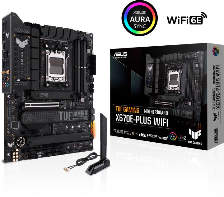 Image du produit ASUS TUF GAMING X670E-PLUS WIFI (AM5, AMD X670E, ATX)