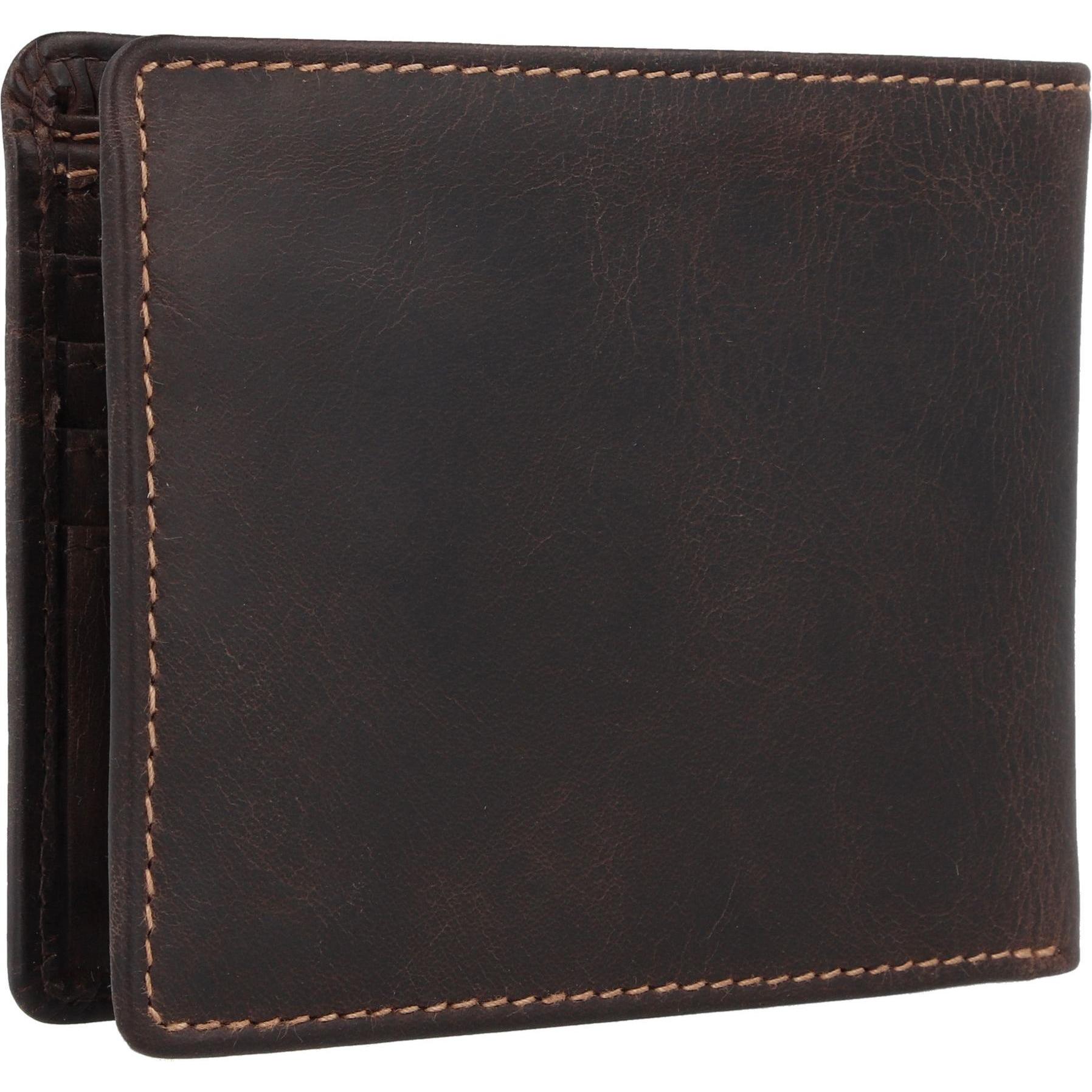 Greenburry, Herren, Portemonnaie, Tornado Geldbörse RFID Schutz Leder 12 cm, Braun