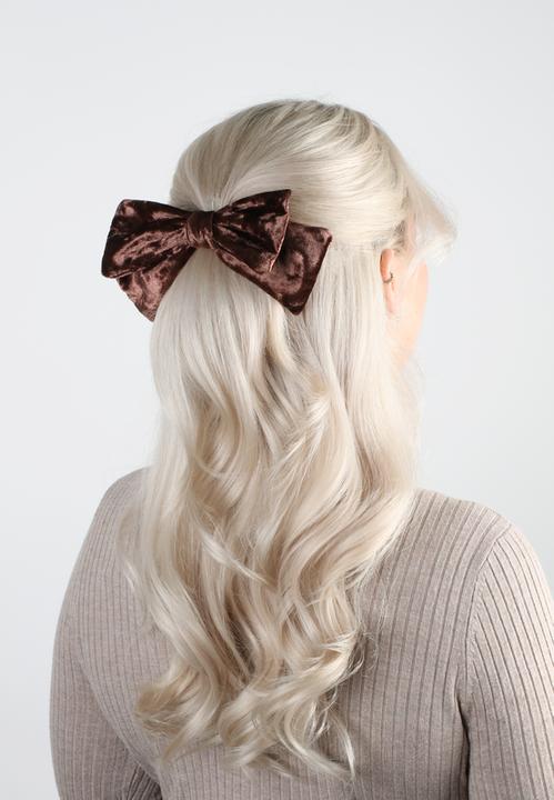 Image du produit Trisa Fashion Barrette avec noeud en velours marron