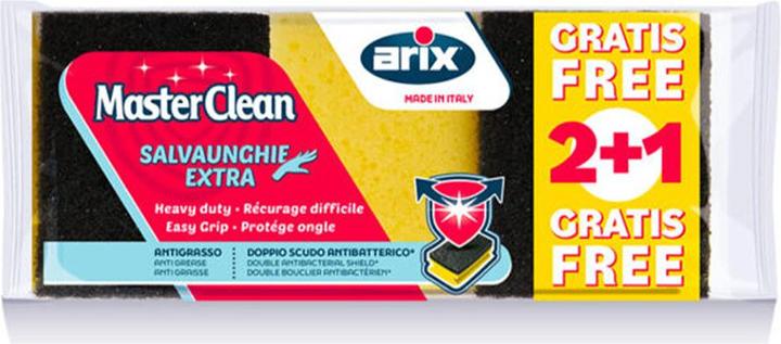 Arix Masterclean éponge antibactérienne Heavy duty 3. pcs. (3 pcs)