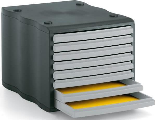 Actual product image Styro Drawer box wave, 4 or 8 drawers, polystyrene (C4)
