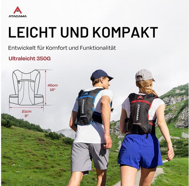 Image du produit Atacama Backpack mit Trinkblase rot (2 l)