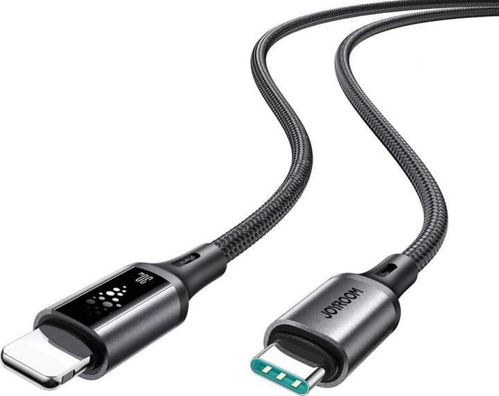 Actual product image Joyroom S-A60 Fast Charging Cable USB-C to Lightning 30W – 1.2 m, Black (1.20 m, USB 2.0, 30 W)