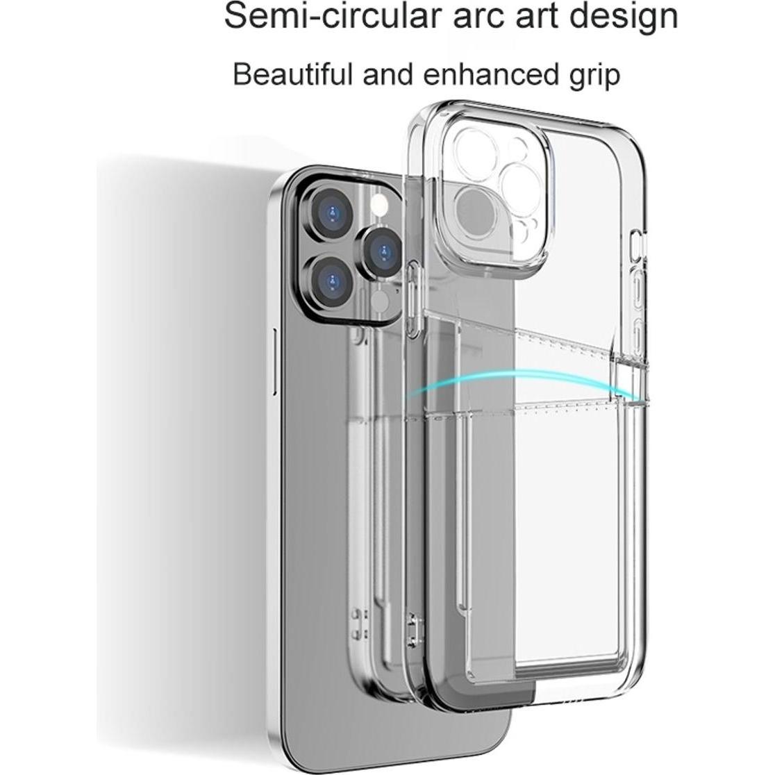 Thumbnail - König Design Hülle Handy Schutz für Apple iPhone 12 13 14 Serie Case Cover Bumper Kartenfach (Apple iPhone 14 Pro), Smar...