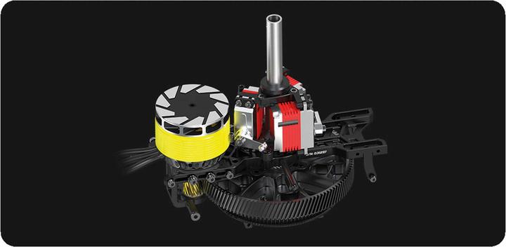 Actual product image OMP Hobby Helikopter M5 Solar-Yellow Bausatz und Rotorblätter