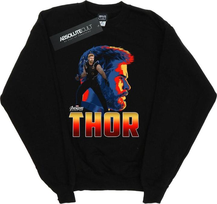 Actual product image Mens Avengers Infinity War Thor Character Cotton Sweatshirt (L)