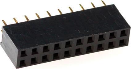 Produktbild MPE-Garry 20 pole PCB wire to board female header with 2.54mm raster